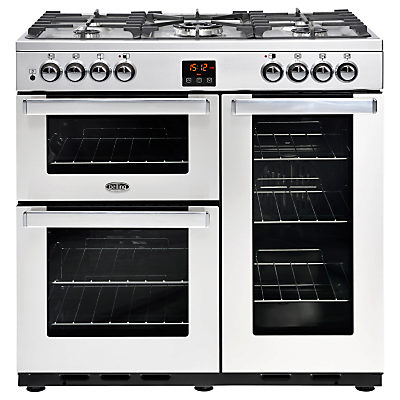 Belling Cookcentre 90DFT Dual Fuel Range Cooker Stainless Steel